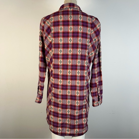 Rock 47 By Wrangler Women’s Plaid Button Down Shirt Dress L - Picture 3 of 11